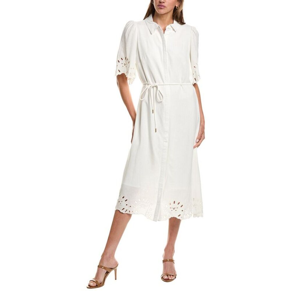 Nanette Nanette Lepore Womens  3/4 Sleeve Maxi Dress, White
